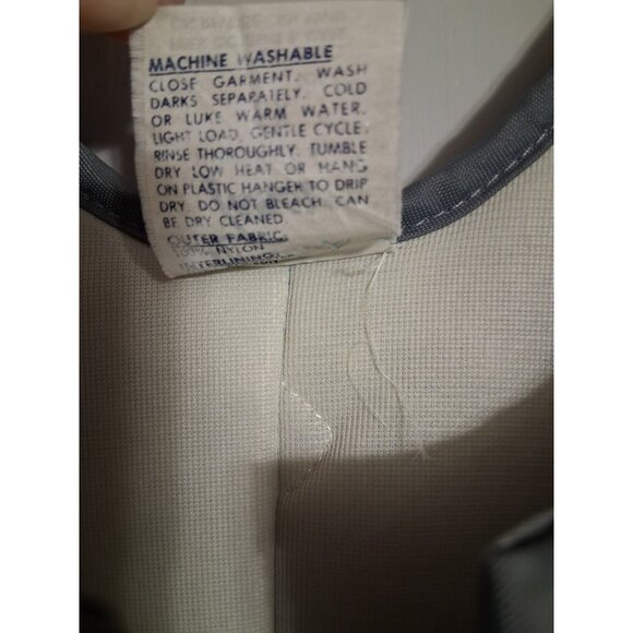 Vtg Weather Tamer Snow Pants Bibs Gray Nylon Kids Size 5T Zip Up & Buttons Ski - Picture 9 of 10